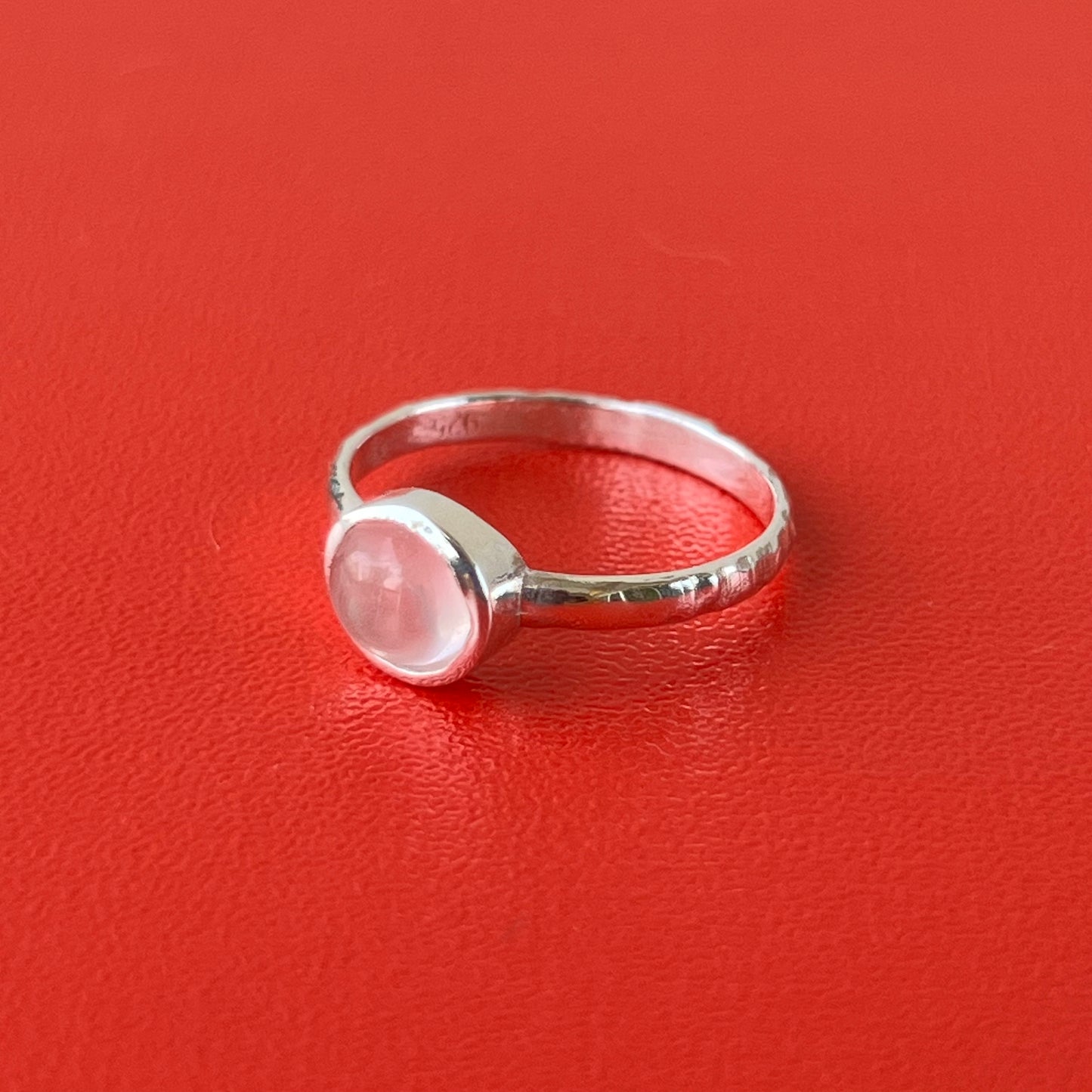 Anillo Cuarzo Rosa SAMADHI | "Amor propio y Sanación emocional" | Plata 925