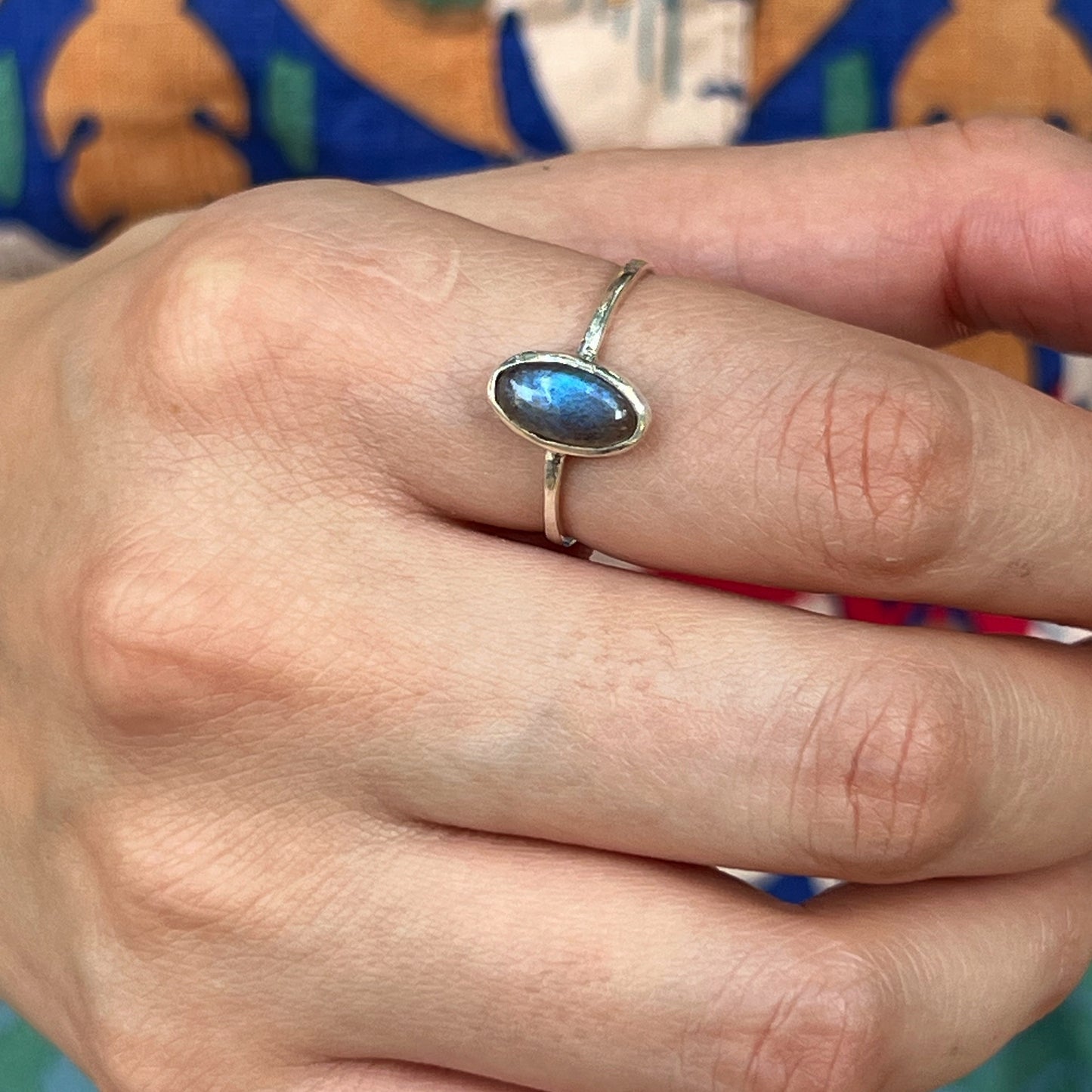 Anillo Labradorita OVALE | "Protección, Intuición y espiritualidad"| Plata 925