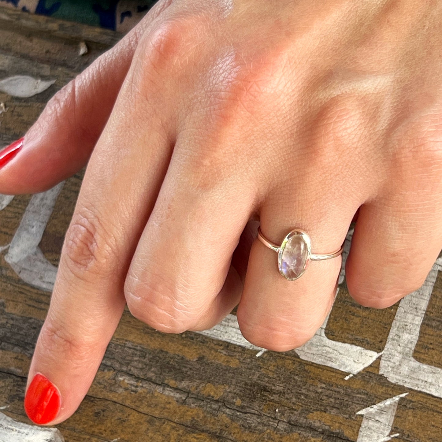 Anillo Cuarzo Rosa OVALE | "Amor propio y Sanación emocional" | Plata 925