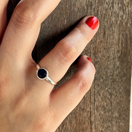 Anillo Zafiro SAMADHI  | "Intuición, Sabiduría y éxito" | Plata 925