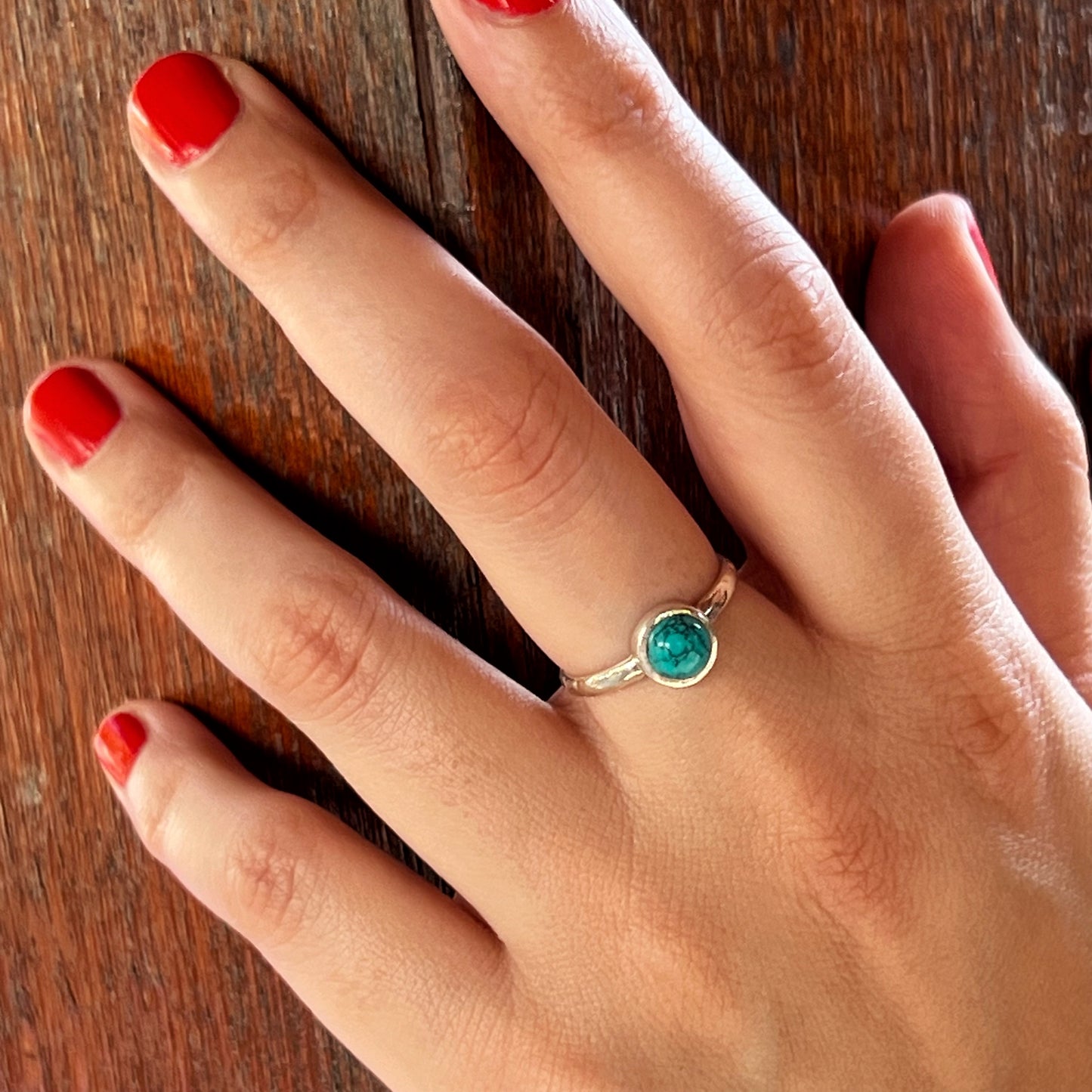 Anillo turquesa SAMADHI | "Protección, Comunicación y Buena suerte" | Plata 925