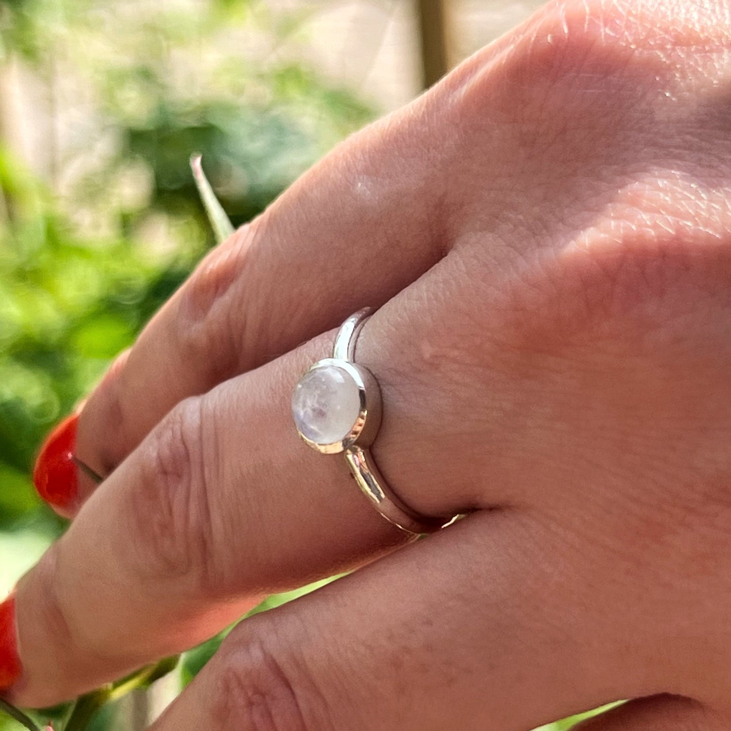 Anillo Piedra Luna SAMADHI | "Equilibrio emocional, Calma e Intuición" | Plata 925