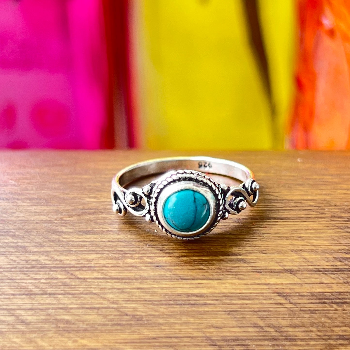 Anillo Turquesa AGNI | "Protección, Comunicación y Buena suerte" | Plata 925