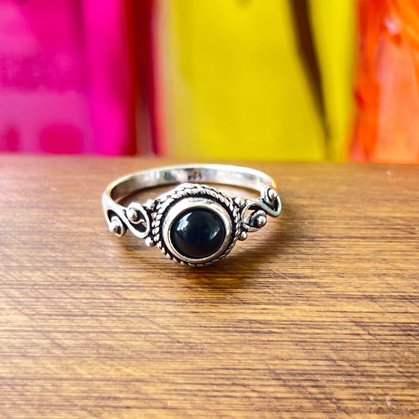 Anillo Ónix AGNI | "Protección y fortaleza" | Plata 925