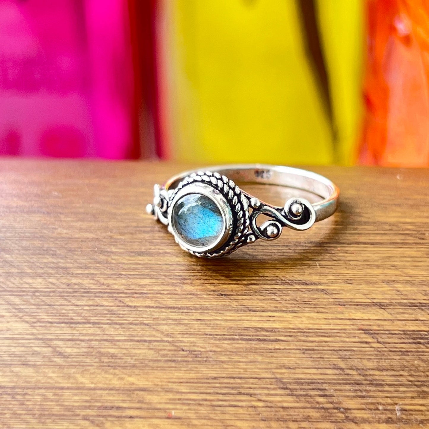 Anillo Labradorita AGNI | "Protección, Intuición y espiritualidad"| Plata 925