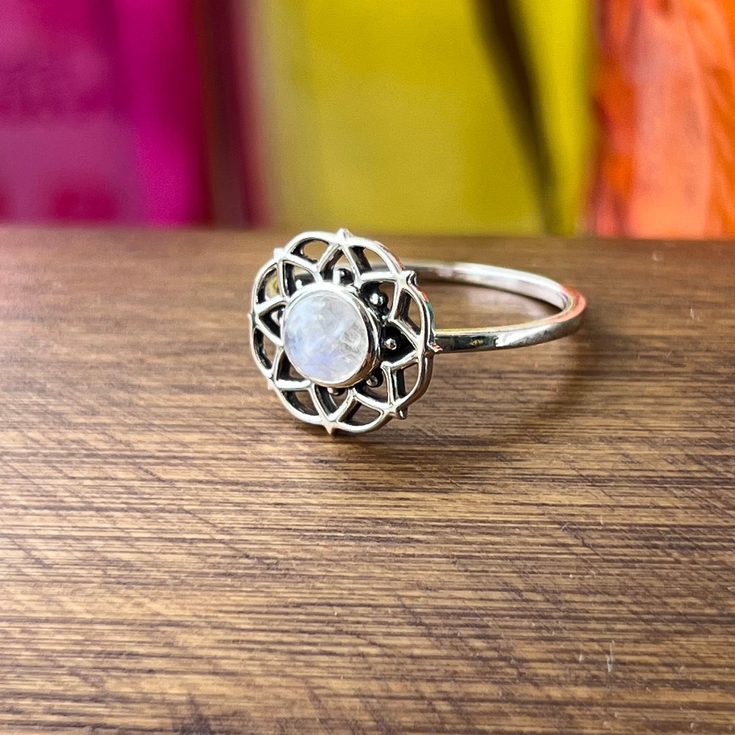 Anillo Piedra Luna TARA | "Equilibrio emocional, Calma e Intuición" | Plata 925