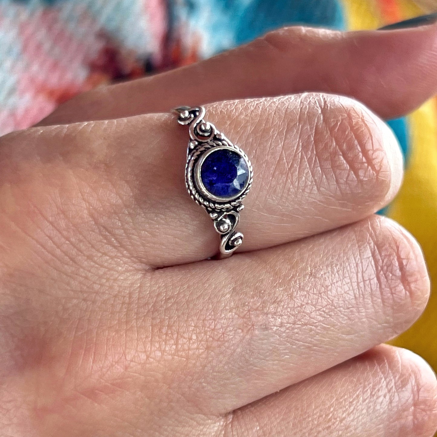 Anillo Zafiro AGNI | "Intuición, Sabiduría y éxito" | Plata 925