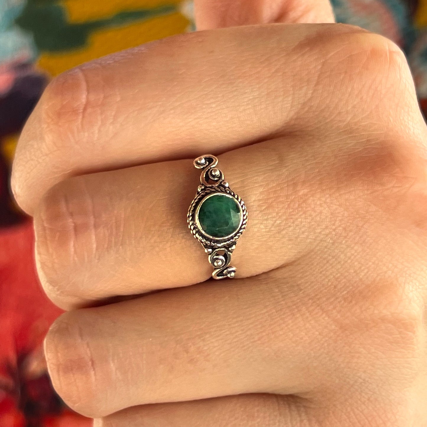 Anillo Esmeralda AGNI | "Sanación emocional, amor y Abundancia" | Plata 925
