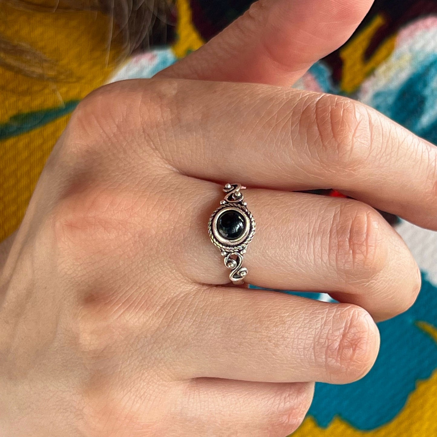 Anillo Ónix AGNI | "Protección y fortaleza" | Plata 925