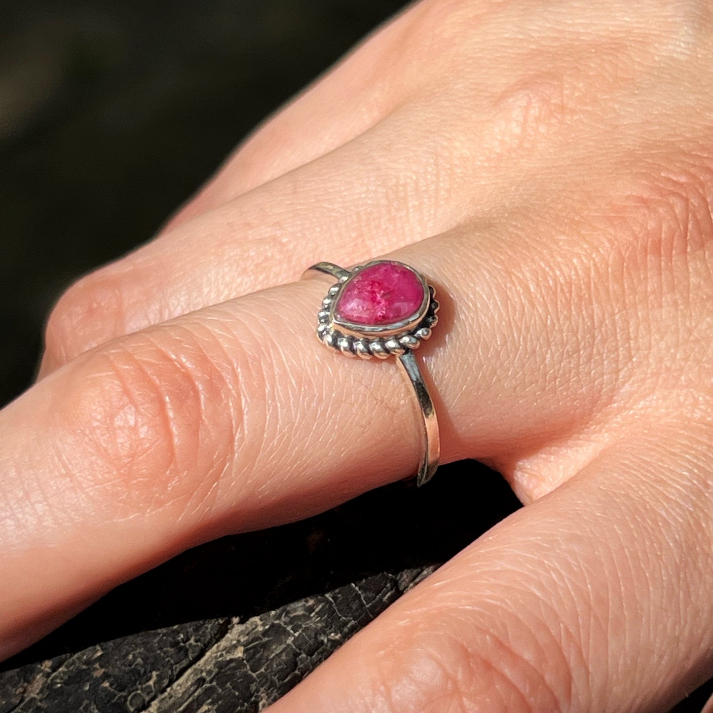 Anillo Rubí BINDU | "Vitalidad, Amor y Prosperidad" | Plata 925