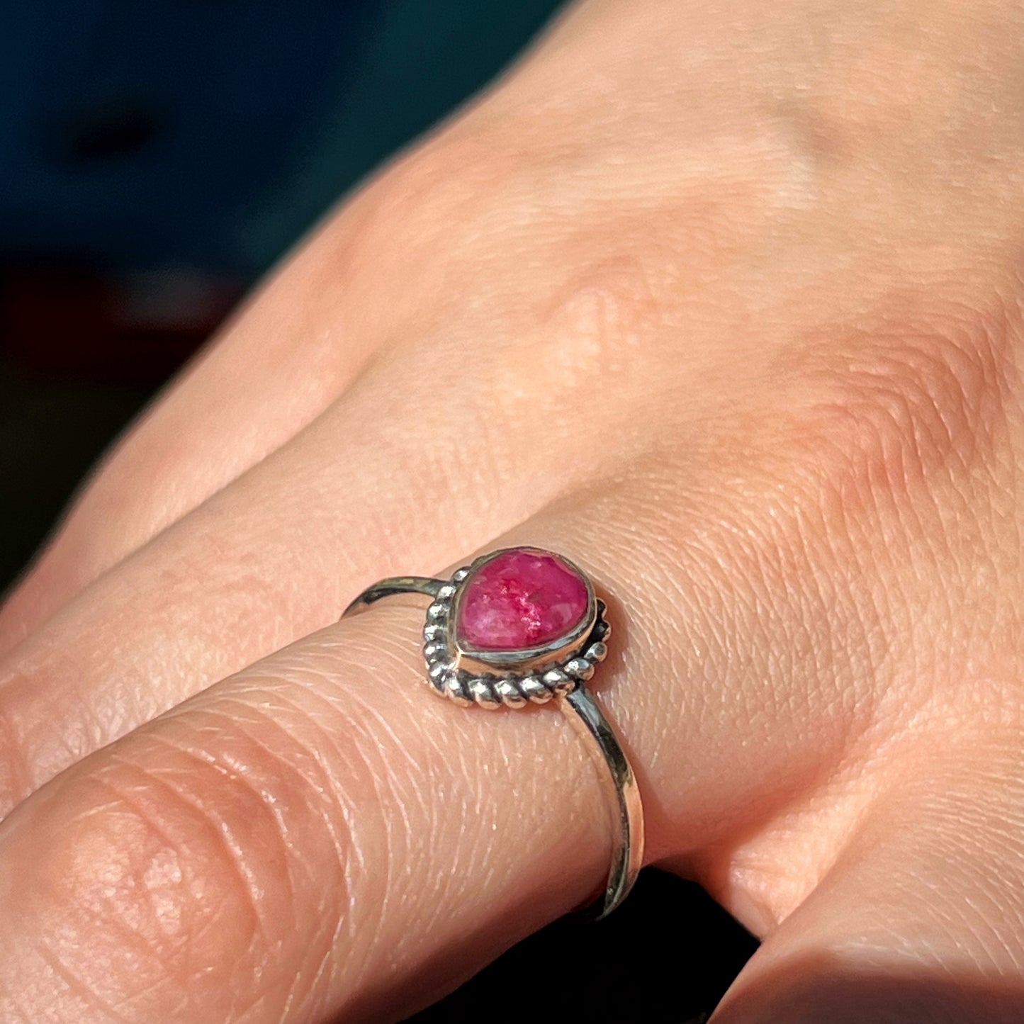 Anillo Rubí BINDU | "Vitalidad, Amor y Prosperidad" | Plata 925