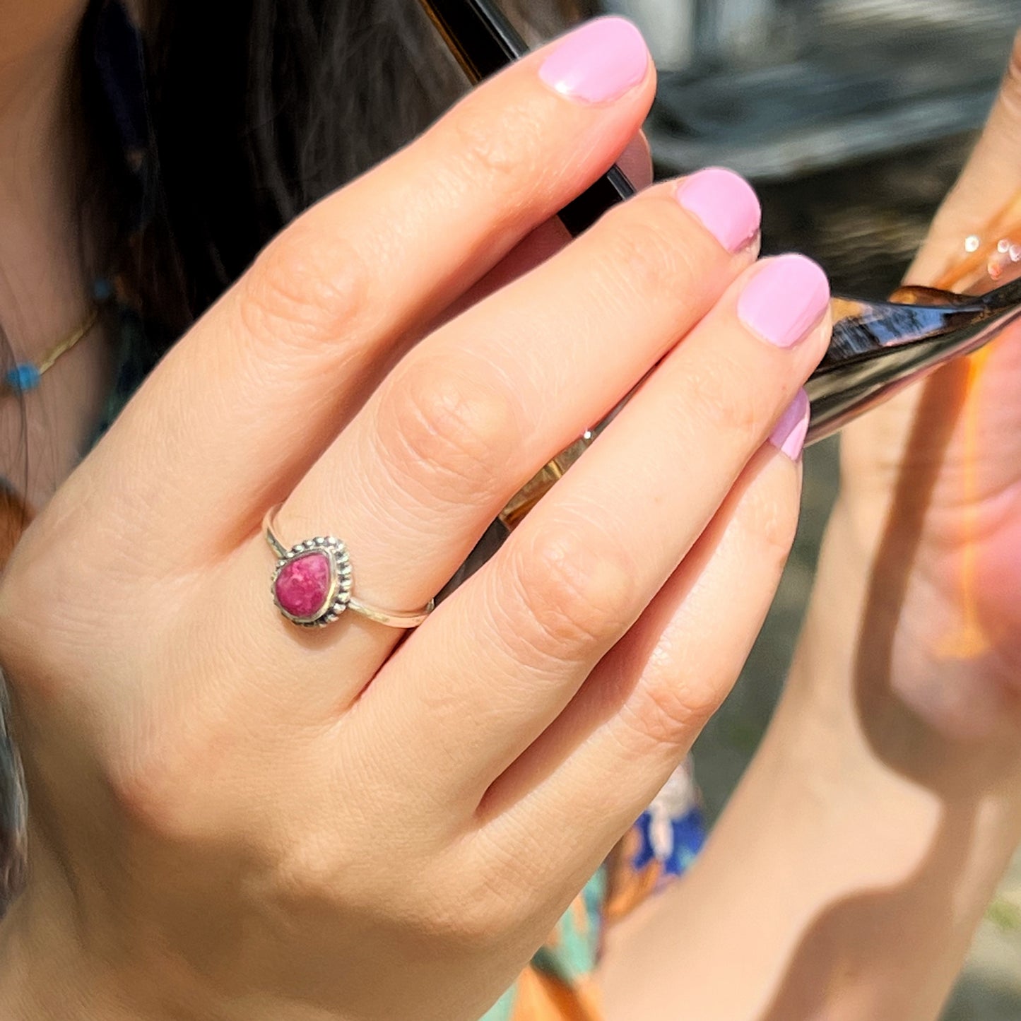 Anillo Rubí BINDU | "Vitalidad, Amor y Prosperidad" | Plata 925