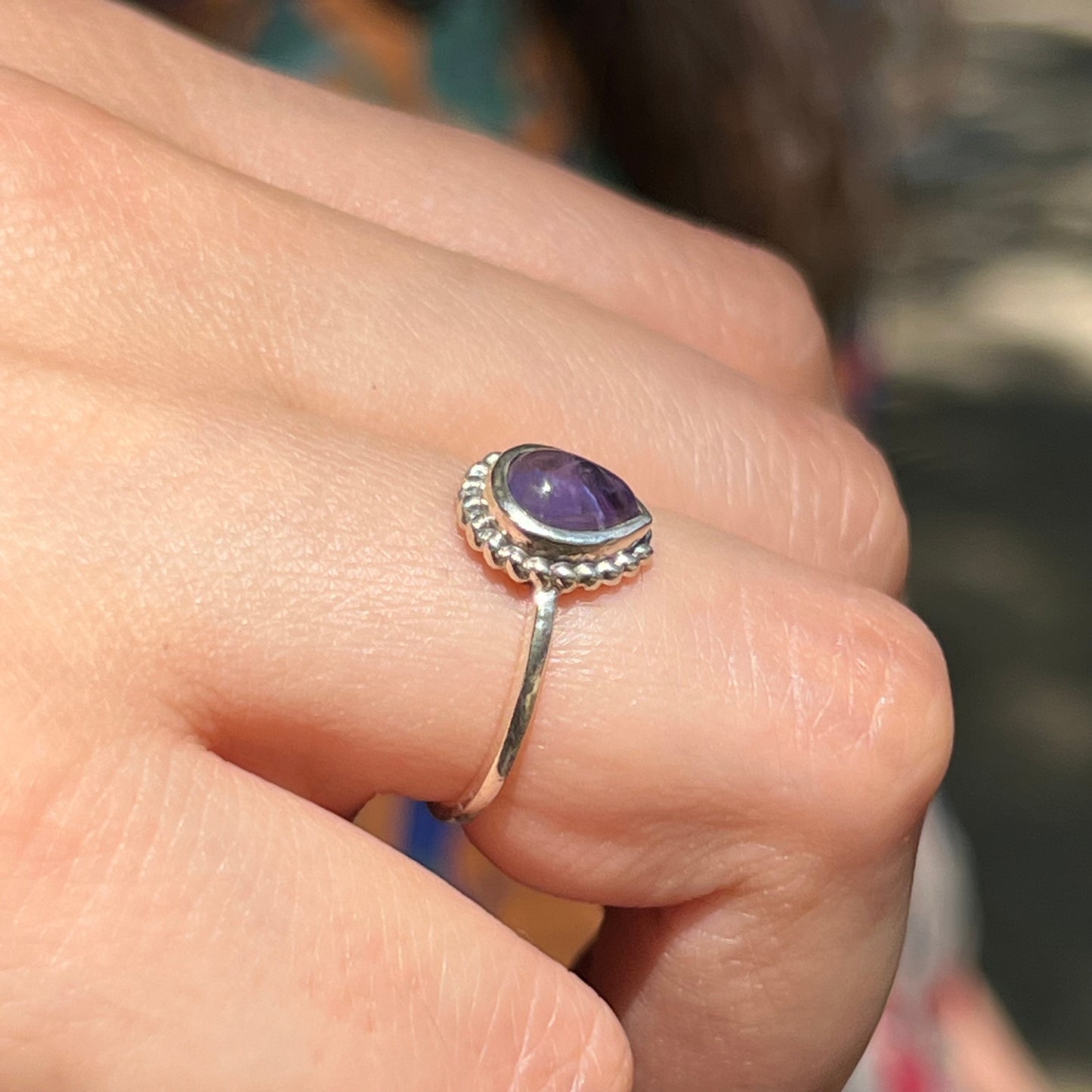 Anillo Amatista BINDU | "Protección, calma y espiritualidad" | Plata 925