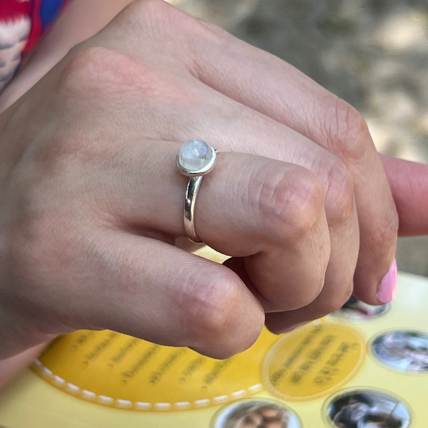 Anillo Piedra Luna PURMINA II | "Equilibrio emocional, Calma e Intuición" | Plata 925