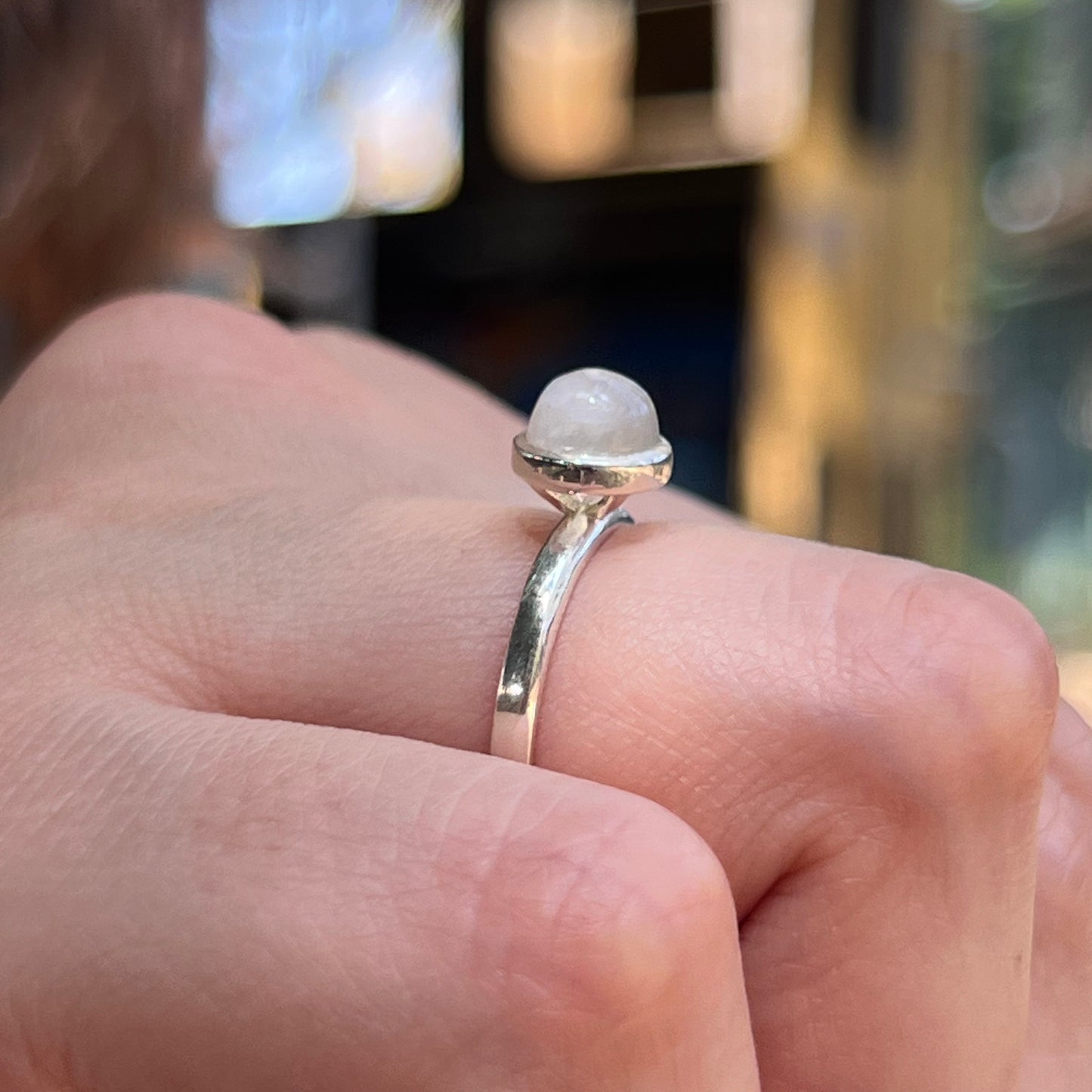Anillo Piedra Luna PURMINA II | "Equilibrio emocional, Calma e Intuición" | Plata 925