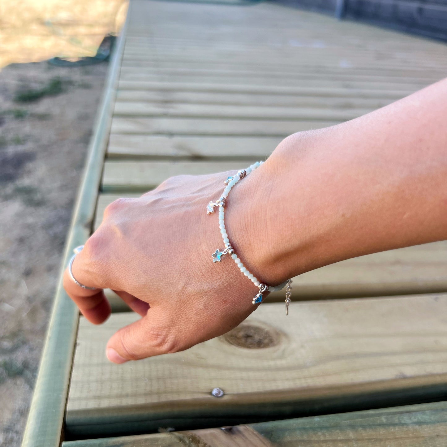 Pulsera "Calma y Equilibrio Emocional" | Amazonita y cristales | Plata 925