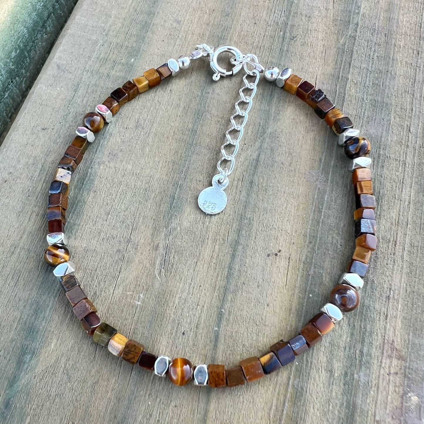 Pulsera "Protección, Fortaleza y Abundancia" | Ojo de tigre | Plata 925