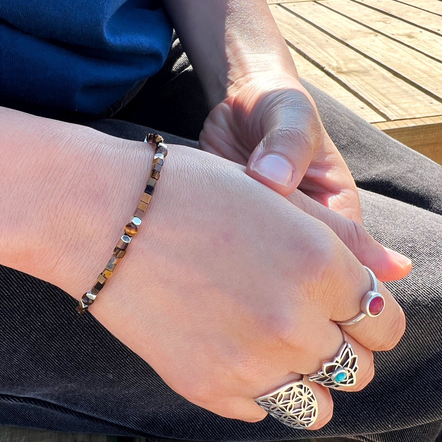 Pulsera "Protección, Fortaleza y Abundancia" | Ojo de tigre | Plata 925