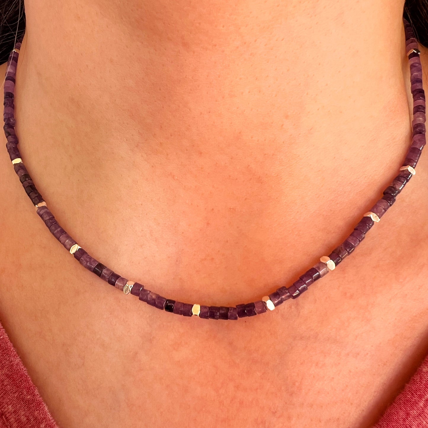 Collar "Calma, claridad y energía elevada" | Amatista y Hematita