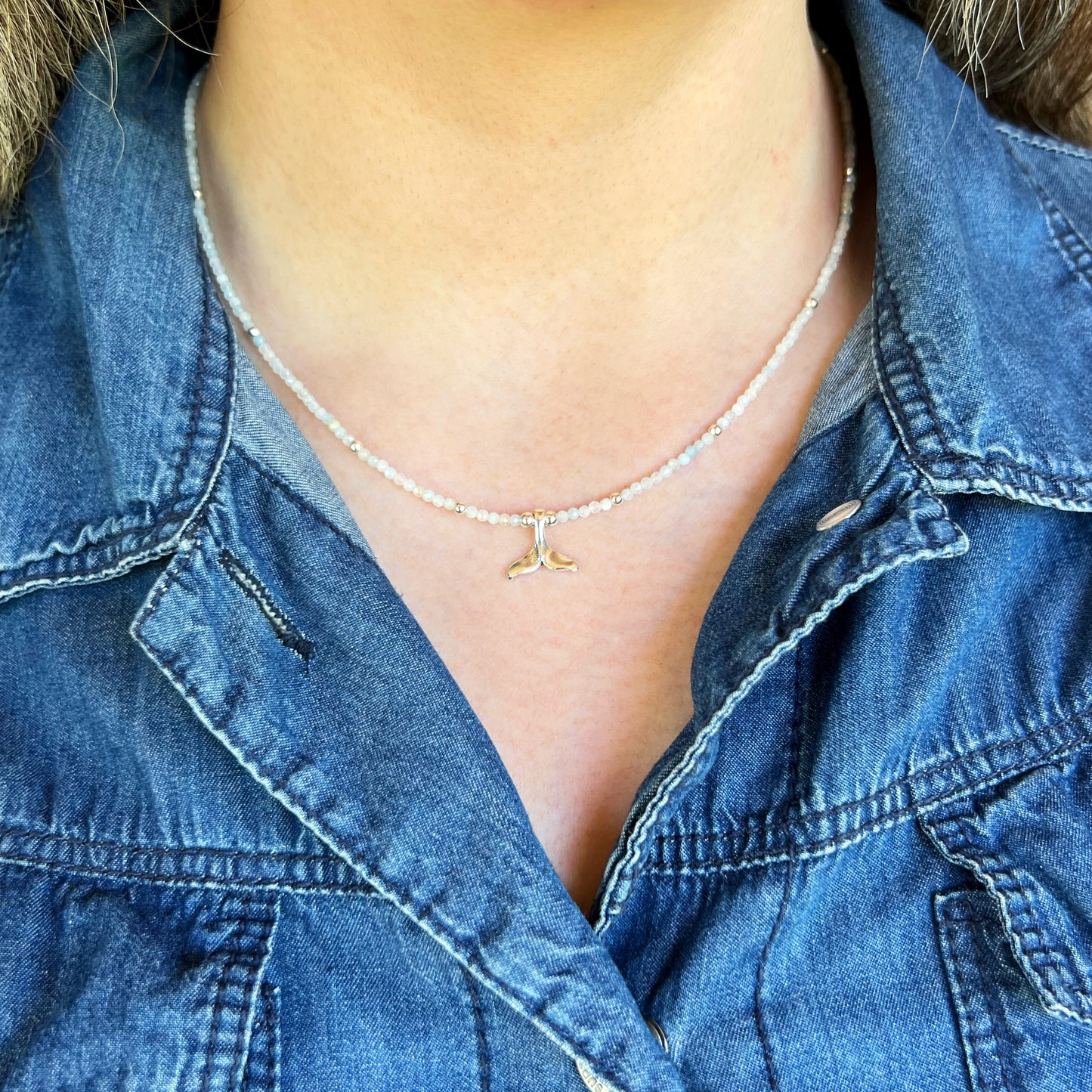Collar "Calma y Comunicación" | Agua Marina | PLata 925