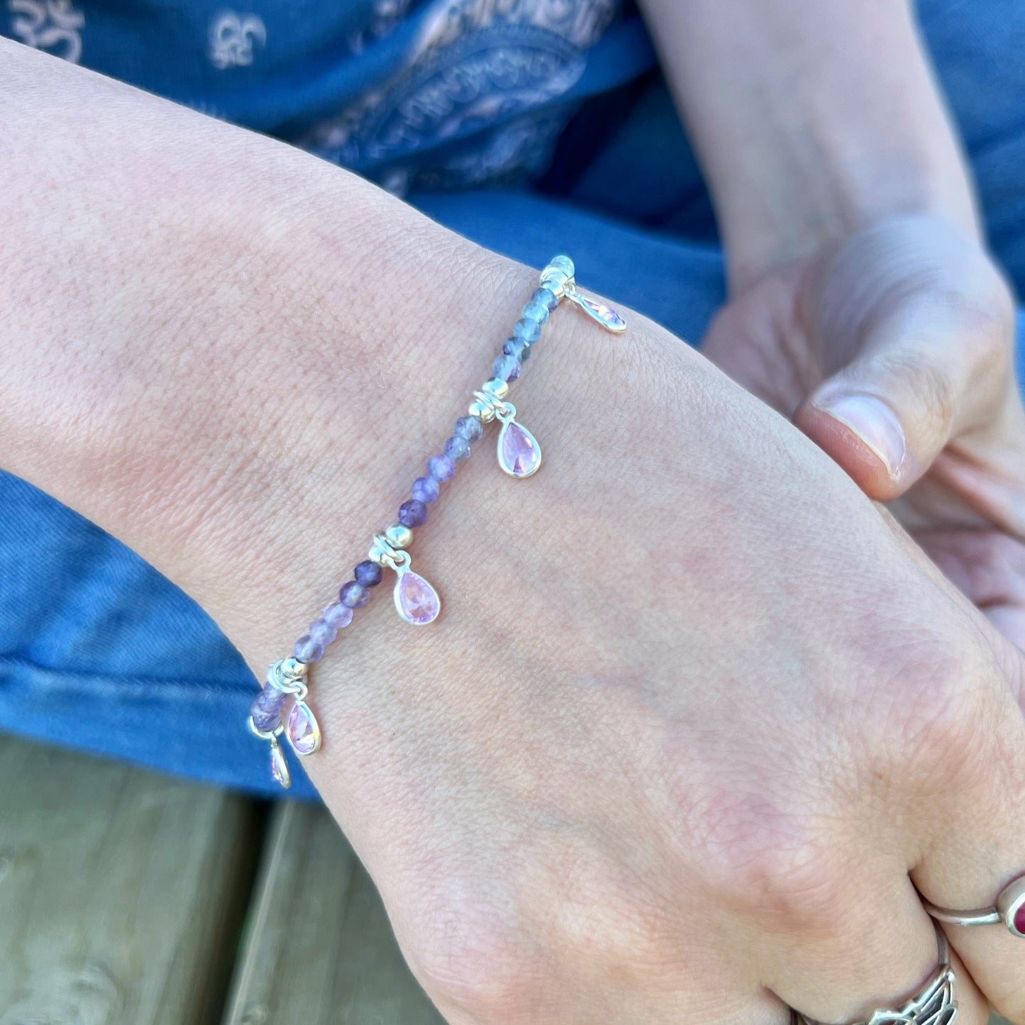 Pulsera "Claridad y Protección Mental" | Fluorita y Cristales | Plata 925