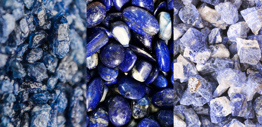 Cómo diferenciar el Zafiro Azul, Lapislázuli y Sodalita?