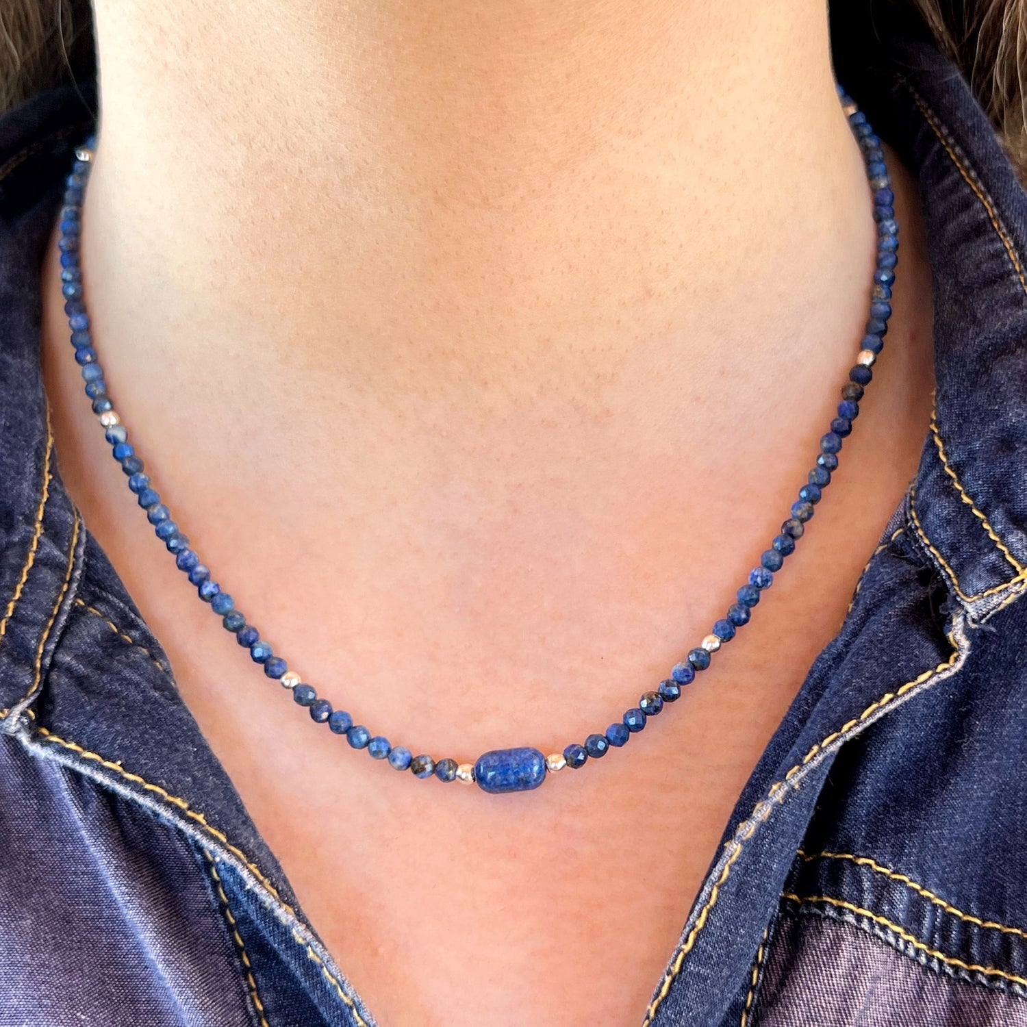 COLLARES DE PLATA Y PIEDRAS