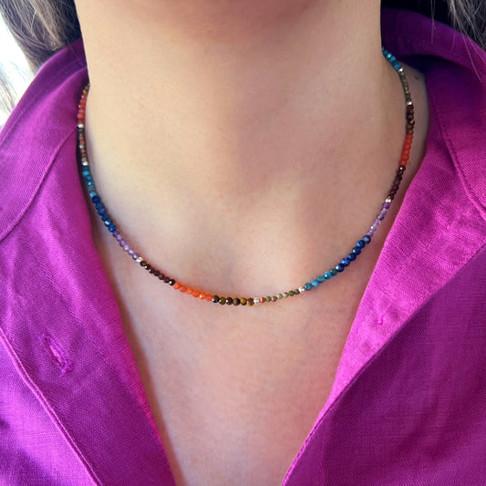 Collar 7 chakras y plata 925  | "ESCUDO PROTECTOR"