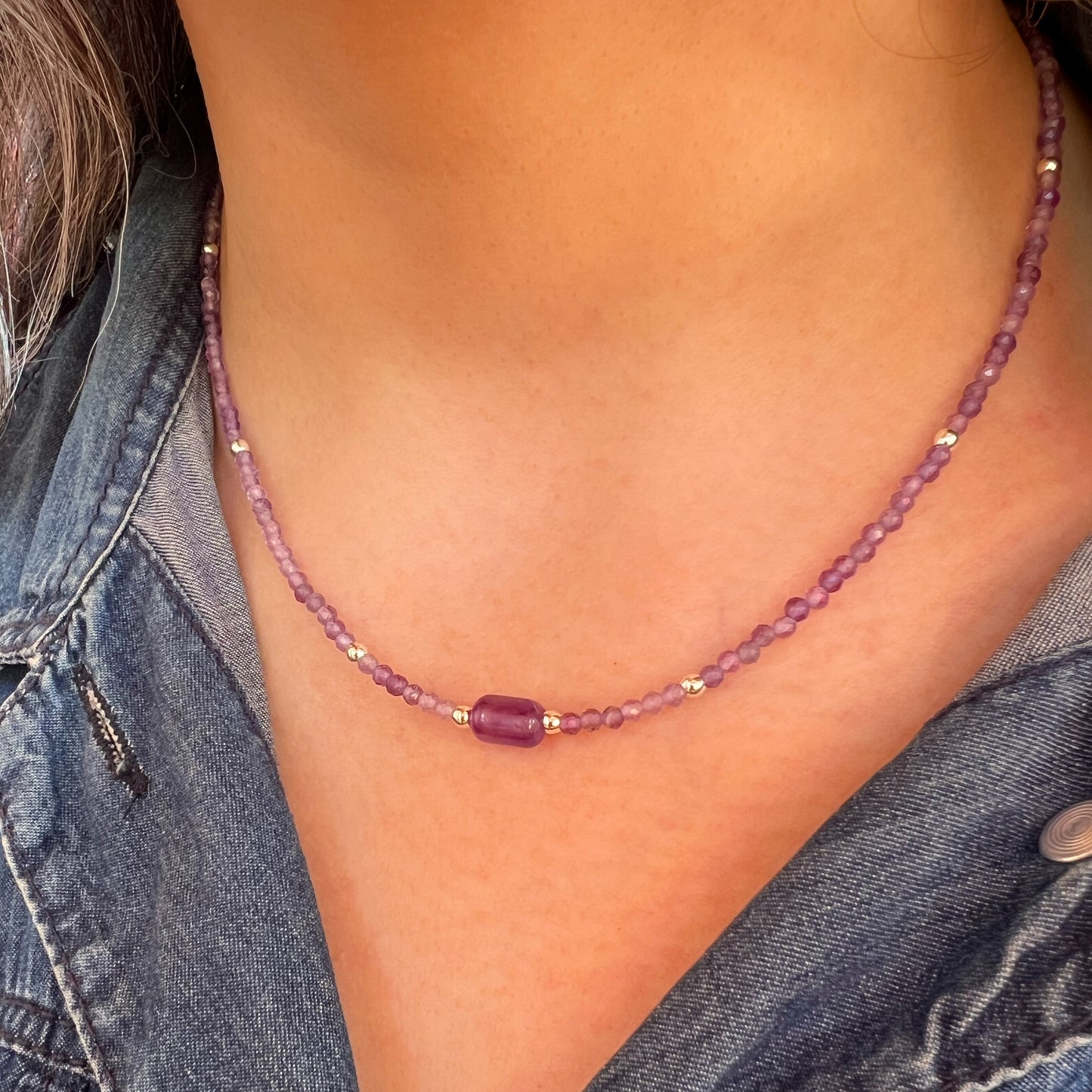 Collar Amatista y plata 925 |“Calma y Protección"