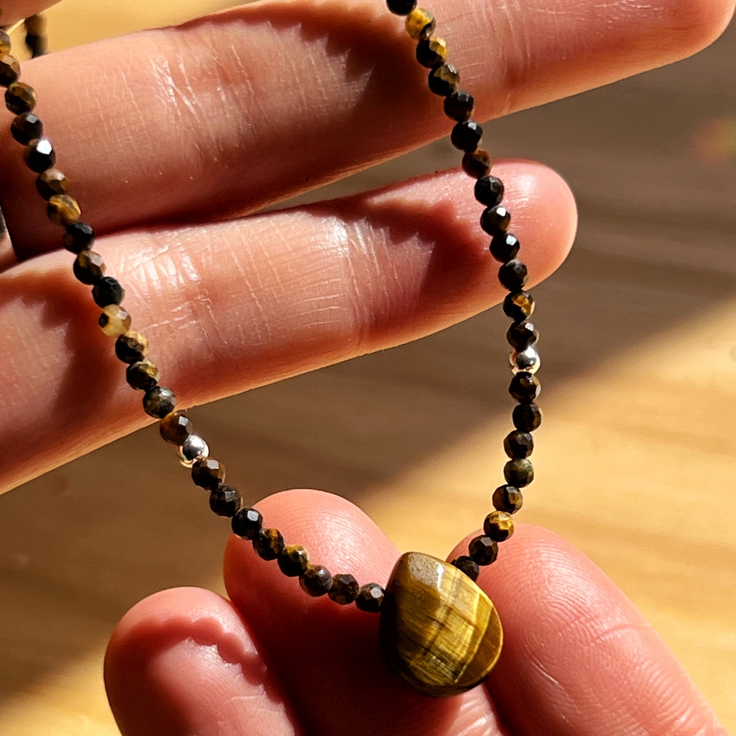 Collar Ojo de tigre y plata 925 | "Fuerza interior y confianza”