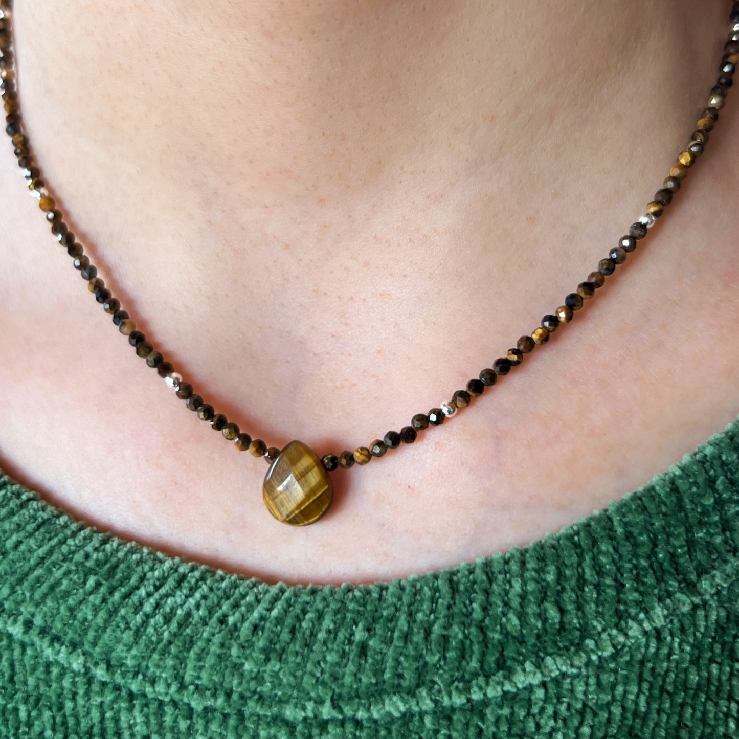 Collar Ojo de tigre y plata 925 | "Fuerza interior y confianza”