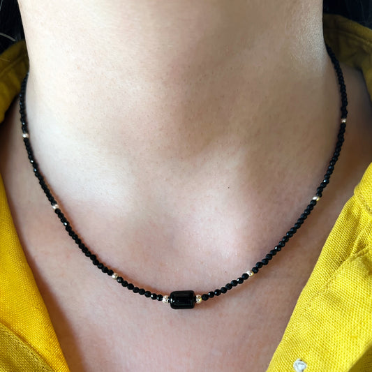 Collar "Protección y enraizamiento" | Turmalina negra |Plata 925