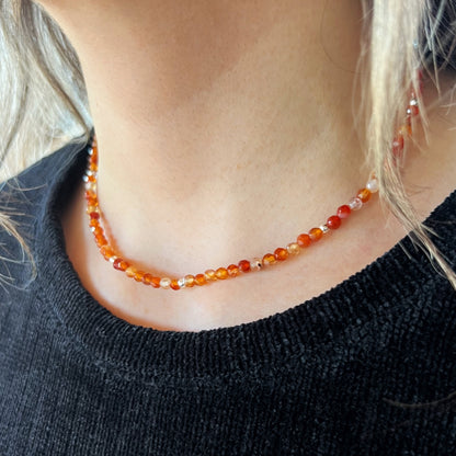 Collar Cornalina y plata 925 | “Motivación y creatividad” "