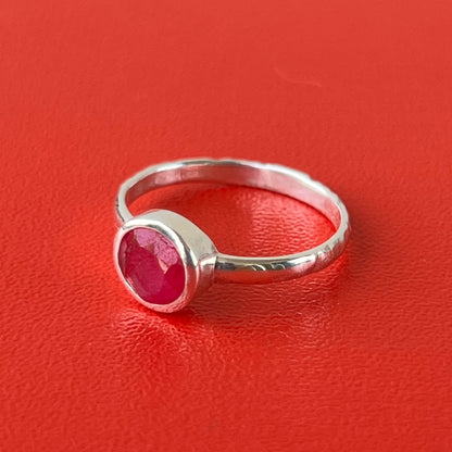 Anillo Plata & Rubí SAMADHI