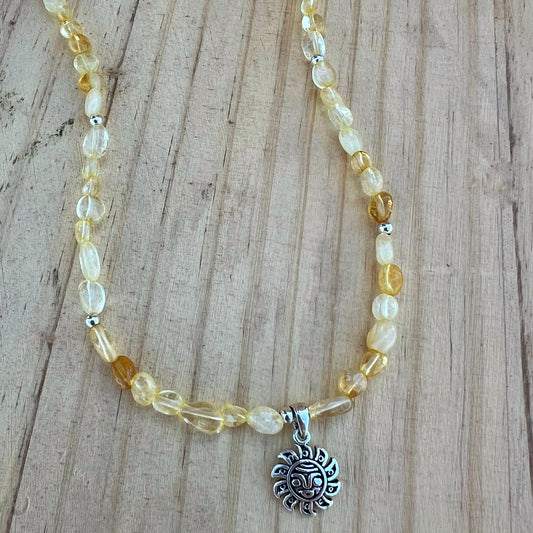 Collar " Abundancia y Energía Solar"| Citrino | Plata 925