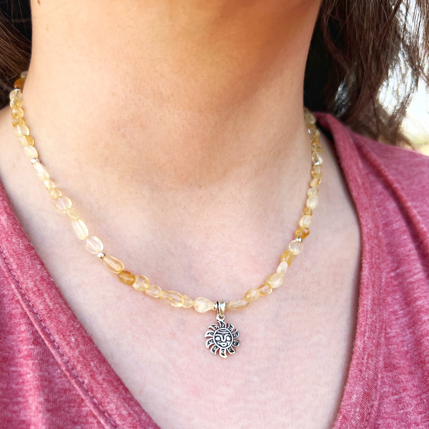 Collar " Abundancia y Energía Solar"| Citrino | Plata 925