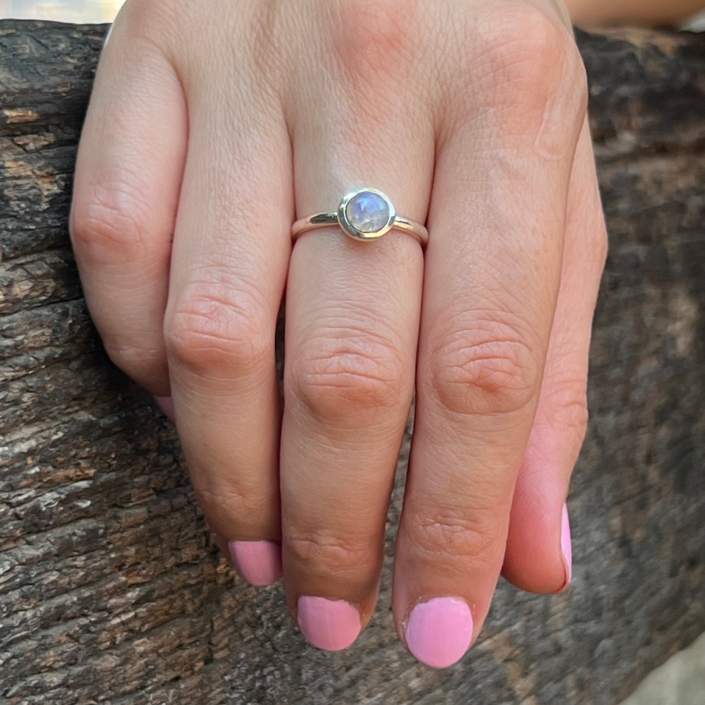 Anillo Plata & Piedra Luna. PURMINA