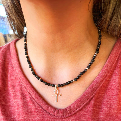 Collar "Protección Terrenal" | Ónix, hematita y lava |Plata 925