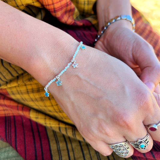 Pulsera "Calma y Equilibrio Emocional" | Amazonita y cristales | Plata 925
