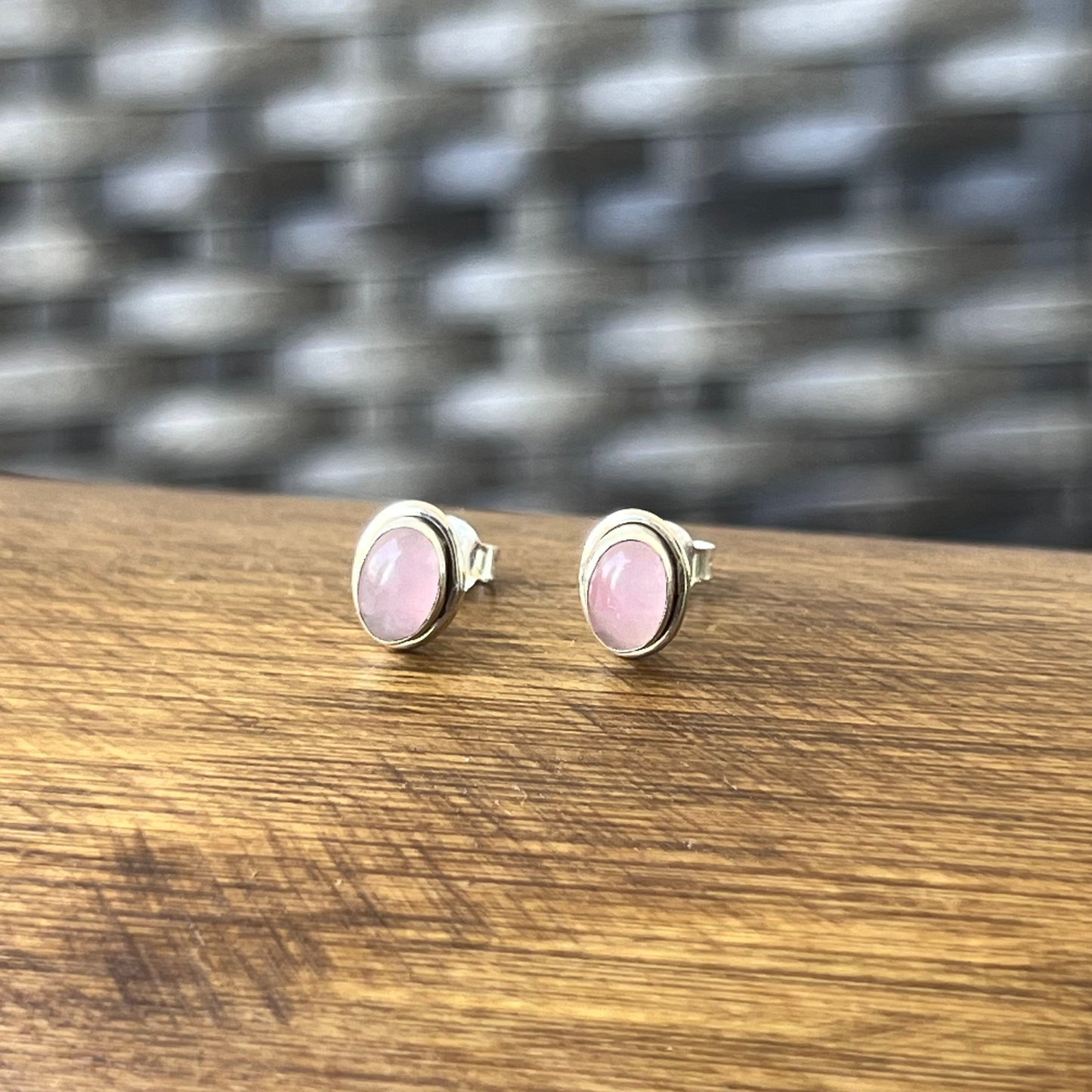 Aretes Ovalados | Plata 925 | CUARZO ROSA