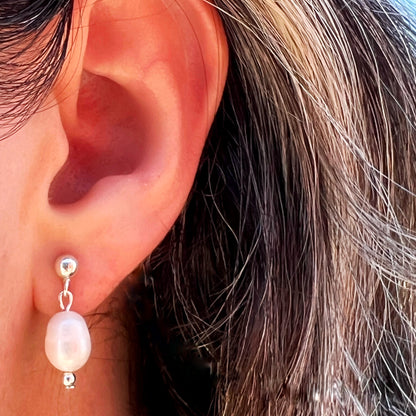 Aros Perla de Río | "Transformación y la belleza" | Plata 925