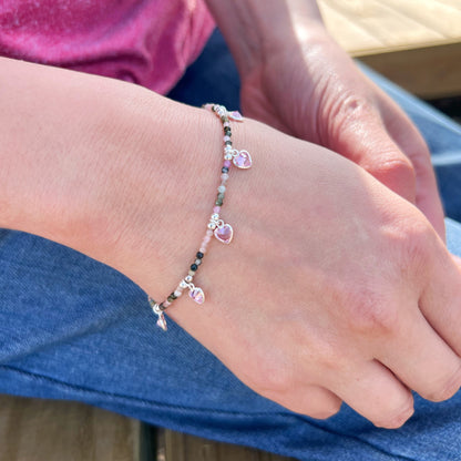 Pulsera "Creatividad, alegría y Armonía" | Turmalina multicolor | Plata 925