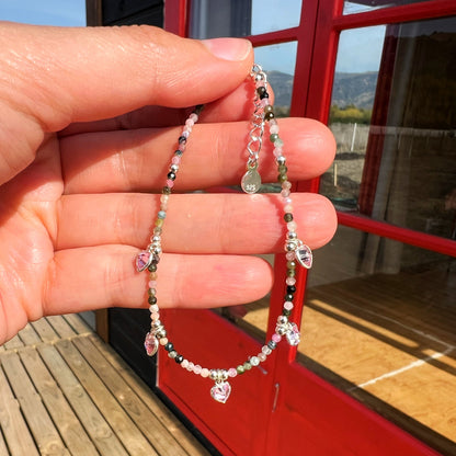 Pulsera "Creatividad, alegría y Armonía" | Turmalina multicolor | Plata 925