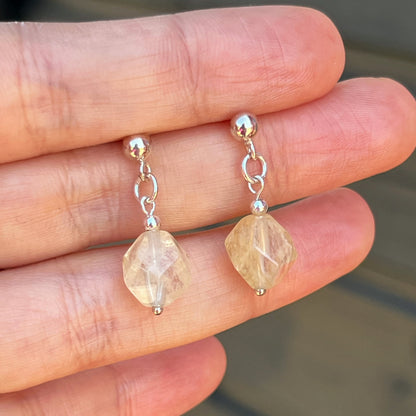 Aros Citrino "Abundancia solar" | Plata 925