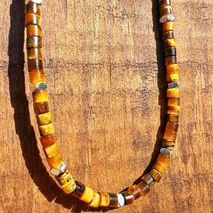Collar " Protección y Confianza" | Ojo de tigre y Hematita | Plata 925