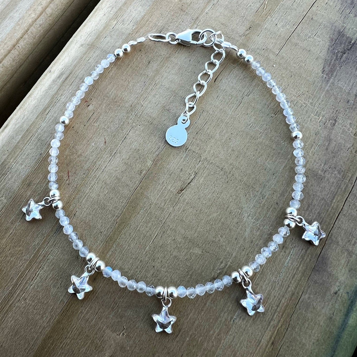 Pulsera "Protección espiritual" | Labradorita y cristales | Plata 925