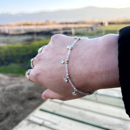 Pulsera "Protección espiritual" | Labradorita y cristales | Plata 925