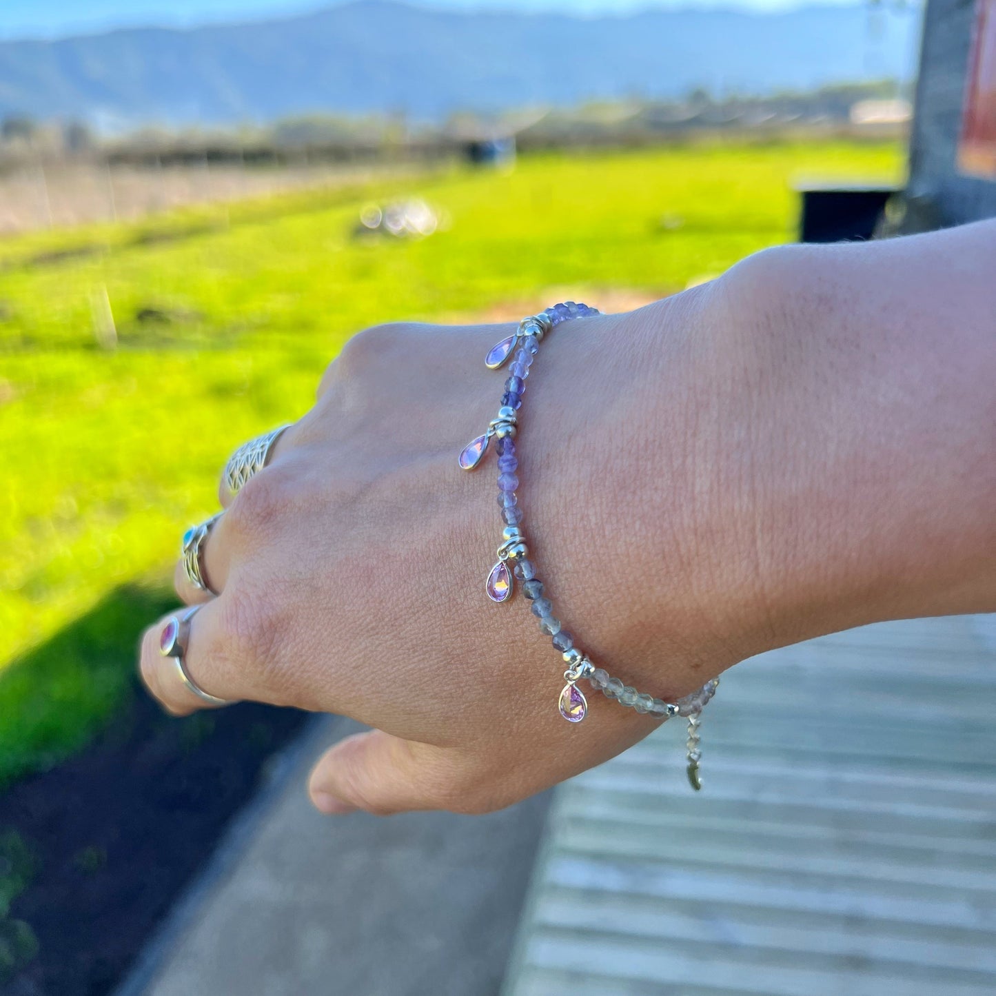 Pulsera "Claridad y Protección Mental" | Fluorita y Cristales | Plata 925