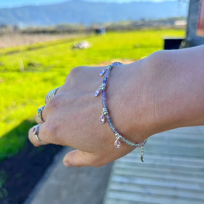 Pulsera "Claridad y Protección Mental" | Fluorita y Cristales | Plata 925