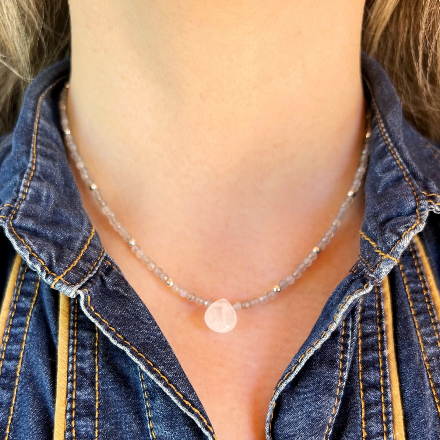 Collar "Protección e Intuición" | Labradorita y Cuarzo Cristal | Plata 925